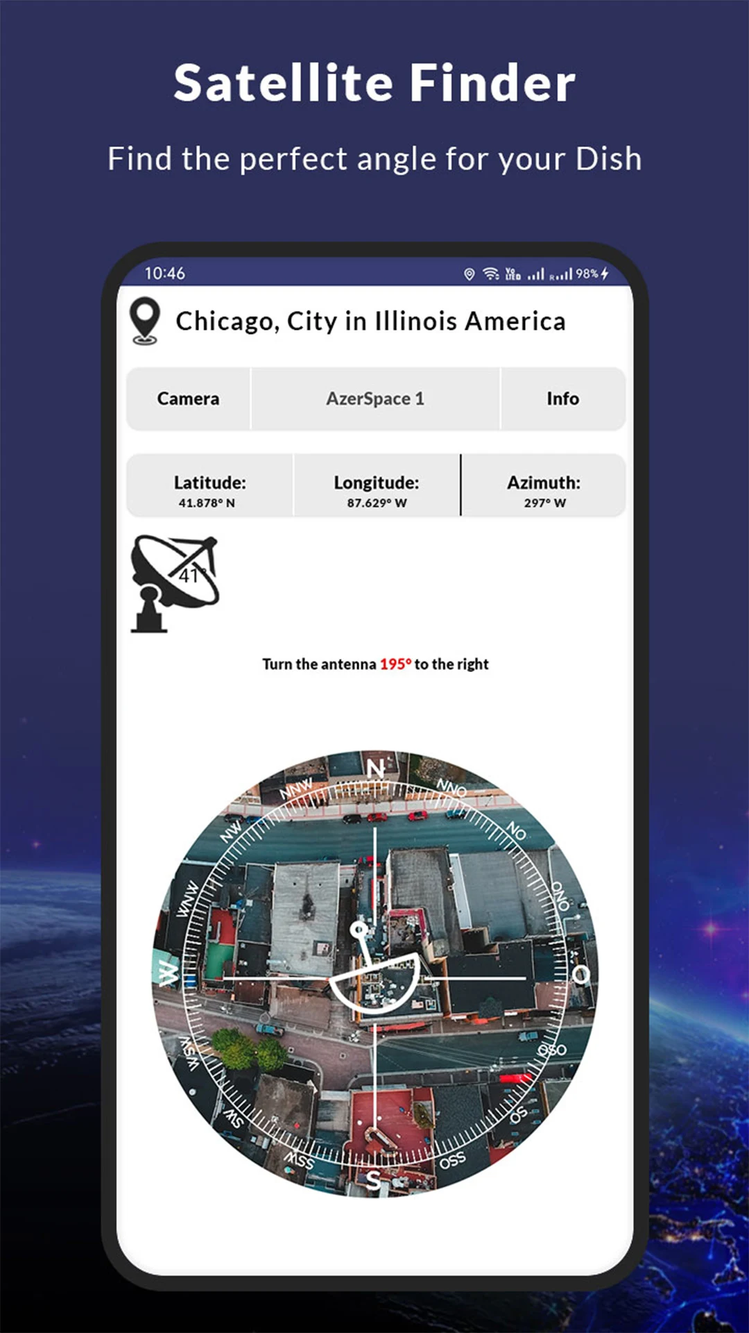 Satfinder Dish Pointer screenshot